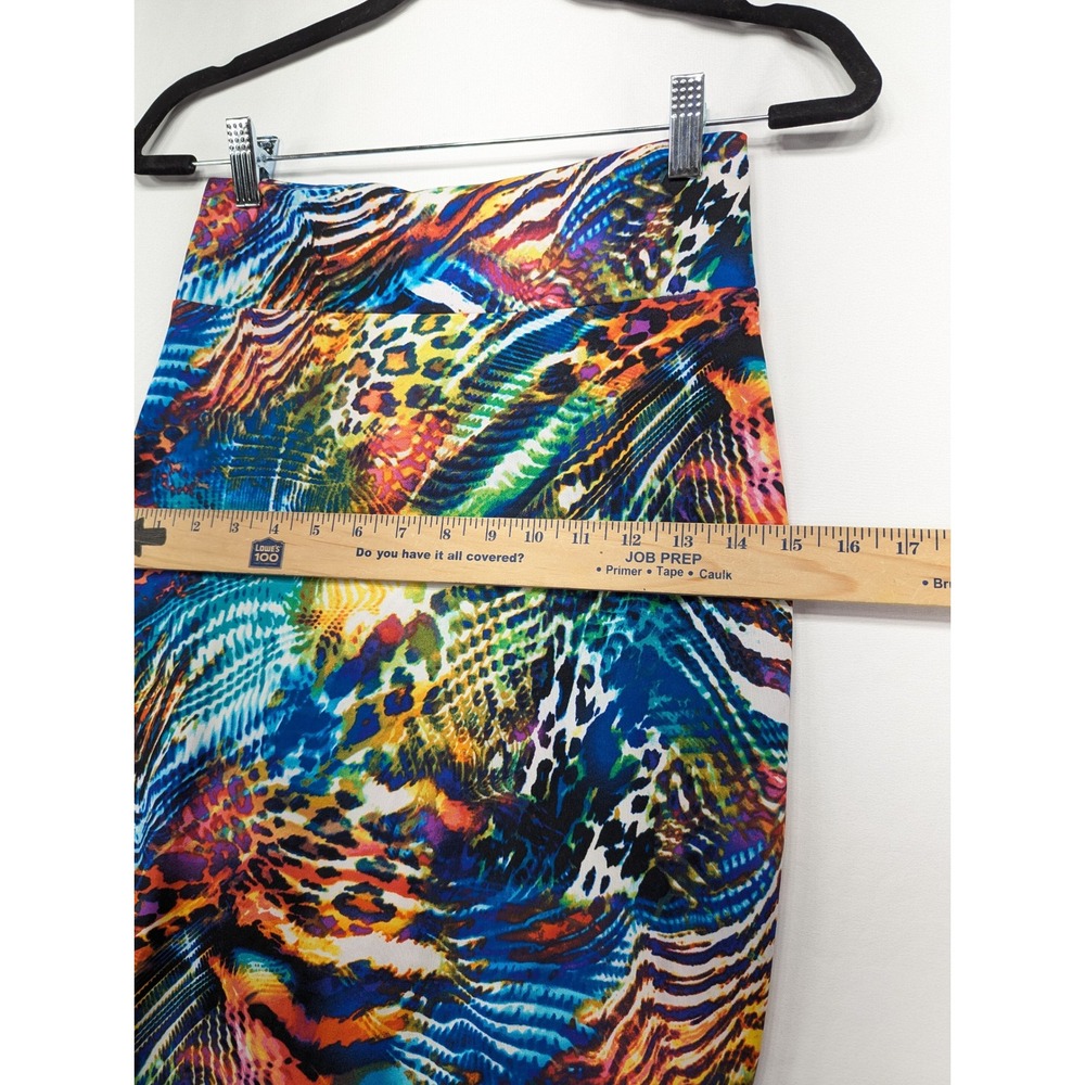 Venus Womens Animal Print Pencil Skirt Multi Color Rainbow High Waist XS‎ USA - Picture 6 of 7